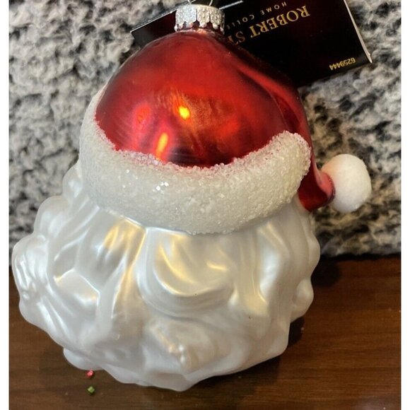 Robert Stanley Santa Head Glass‎ Christmas Ornament Bubblegum Blowing  NEW - Picture 2 of 3